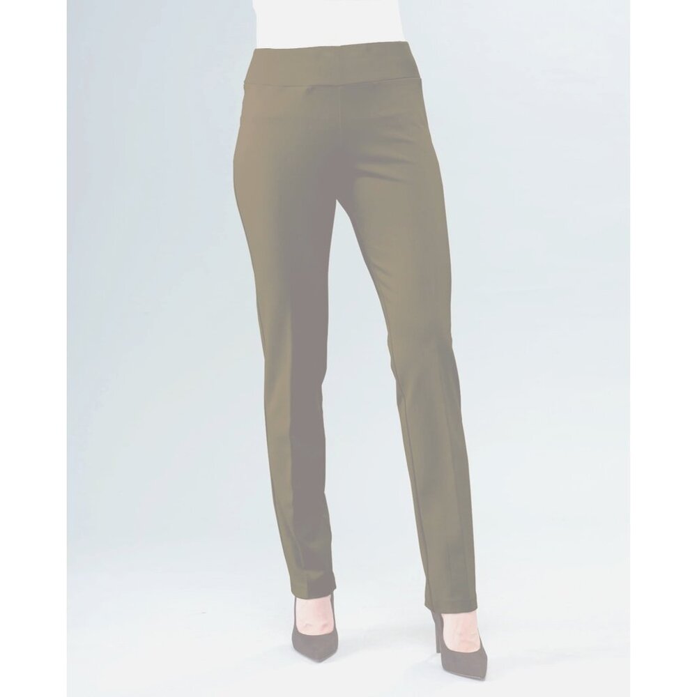 New size 6 "moss" pull on INSIGHT NY BCP8909B STRAIGHT LEG SCUBA PANT‎ stretch
